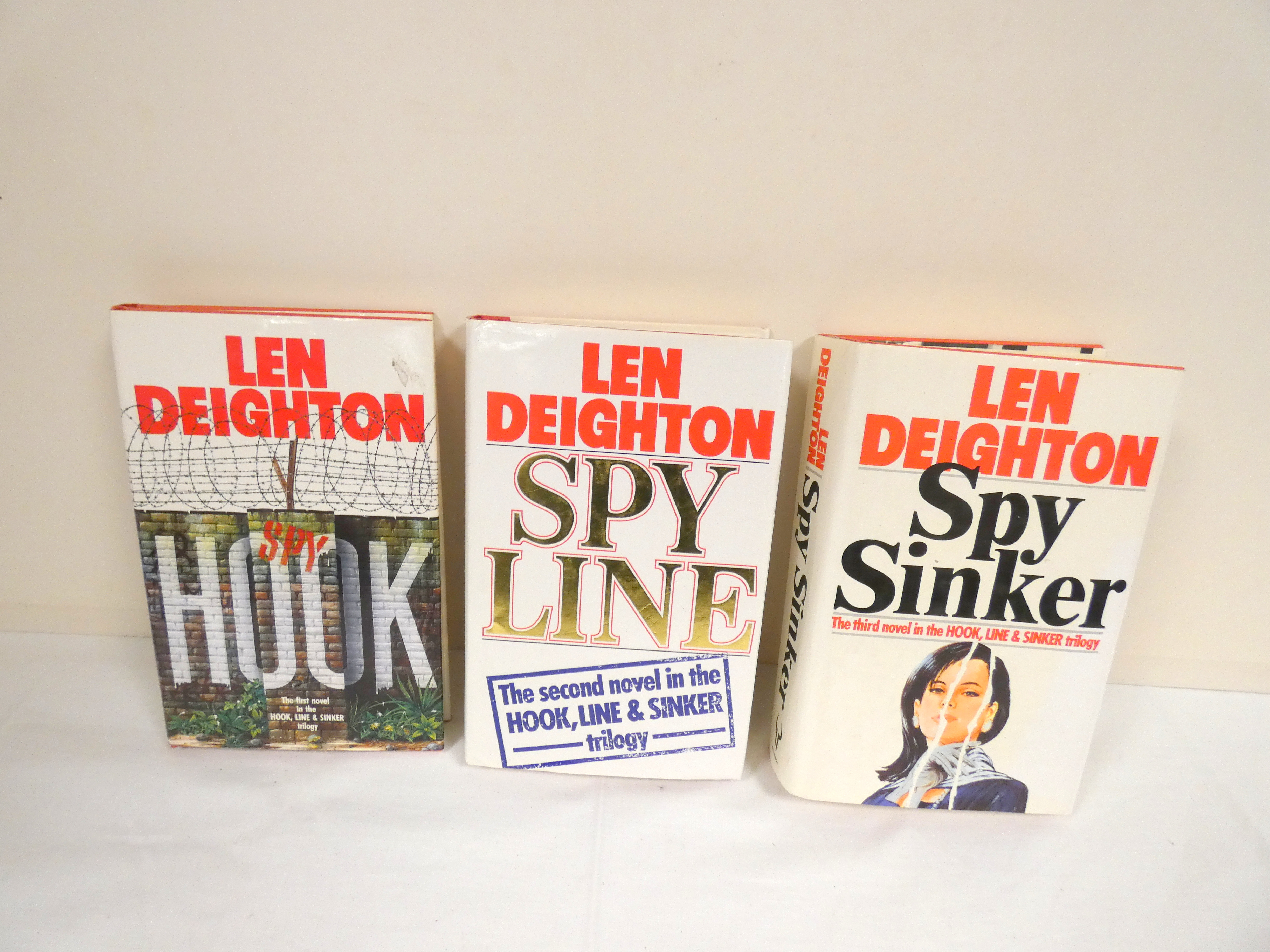 DEIGHTON LEN.  1st eds. in d.w's of the trilogy - Hook, Spy Line & Spy Sinker.
