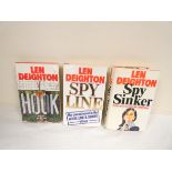 DEIGHTON LEN.  1st eds. in d.w's of the trilogy - Hook, Spy Line & Spy Sinker.
