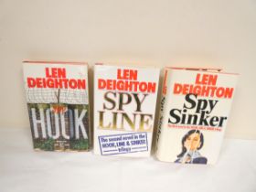 DEIGHTON LEN.  1st eds. in d.w's of the trilogy - Hook, Spy Line & Spy Sinker.