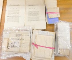 Documents & Ephemera.  A carton of mainly legal documents & related items, some Northumberland