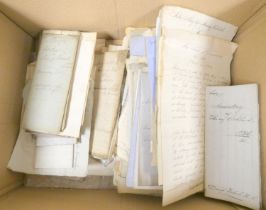 Documents & Letters - South West Scotland.  A carton of legal documents, letters & notes,