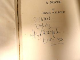 WALPOLE HUGH.  6 various vols., two signed & inscribed by the author; also a large collection of