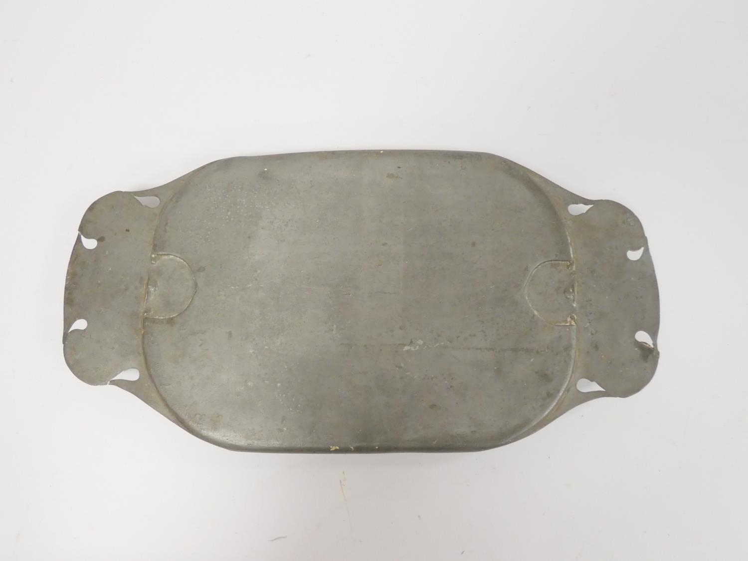 Archibald Knox for Tudric. Arts & Crafts pewter tray with shaped handles on heart shaped stylised - Image 5 of 7