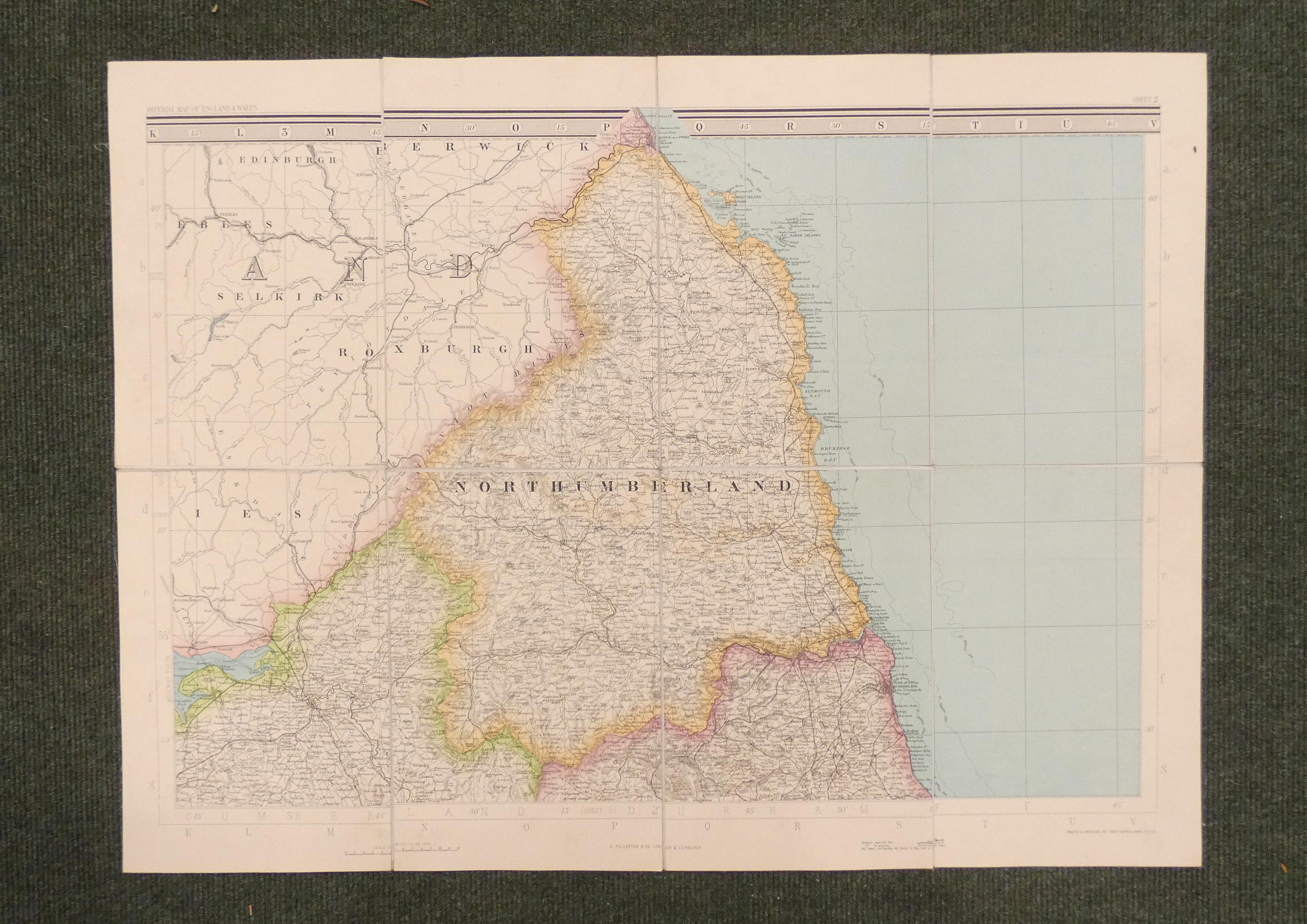 FULLERTON & CO.  The Imperial Map of England & Wales. Sectional maps, 4 miles:1 inch, in cloth - Image 9 of 14