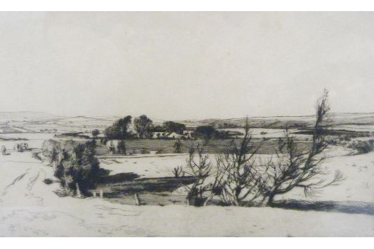 George Houston RSA RSW (Scottish, 1869 - 1947) 'Holms of Caaf 1915' Signed and titled in pencil, - Image 1 of 9