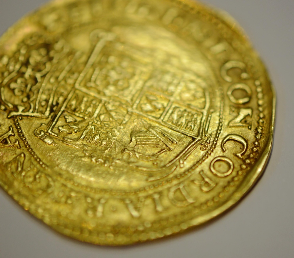 Charles I (1625-1649) twenty shilling hammered gold unite coin, c 1638-39, draped bust with lace - Image 8 of 8