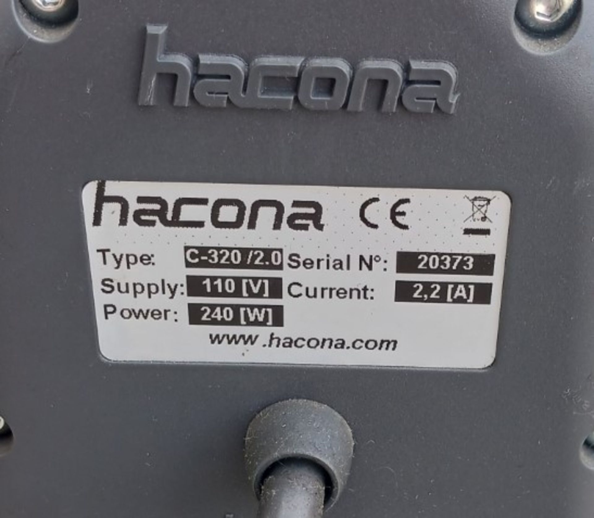 Hacona C-320 Table Top Bag Sealer - Image 2 of 2