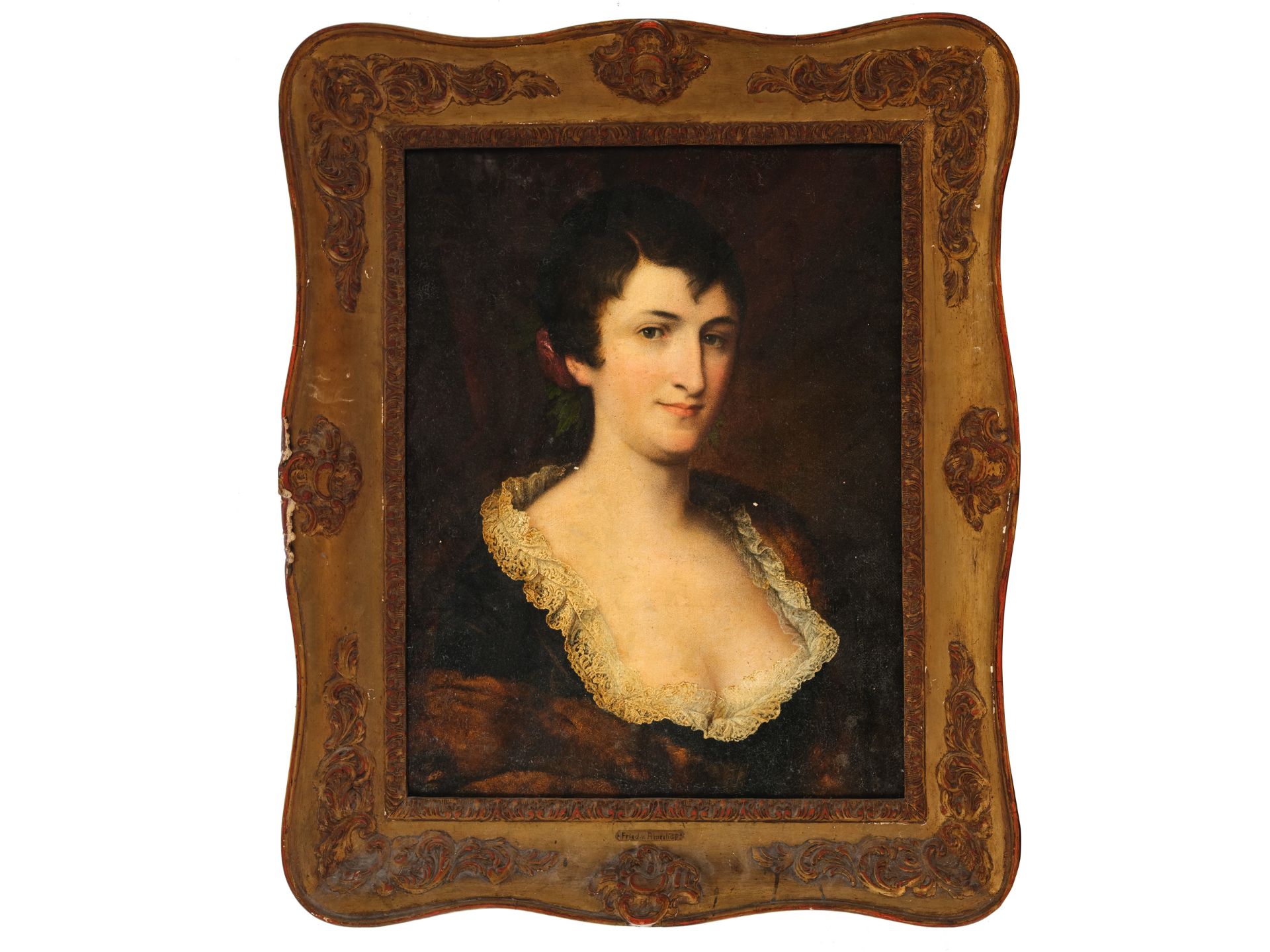 Portrait of a lady, 18th century - Image 2 of 3