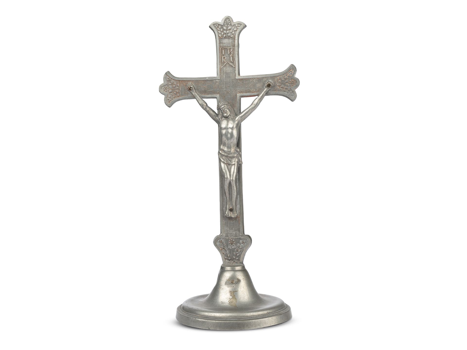 Standkreuz, Um 1840, Zinn