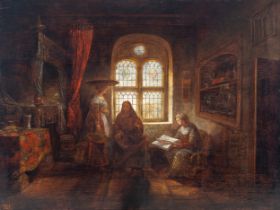Rembrandt van Rijn, Leiden 1606 – 1669 Amsterdam, Schule, Christus im Hause von Martha und Maria