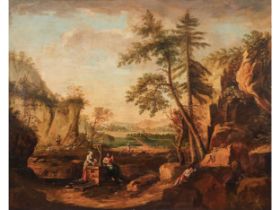 Monumental landscape painting of classicism, Marco Ricci