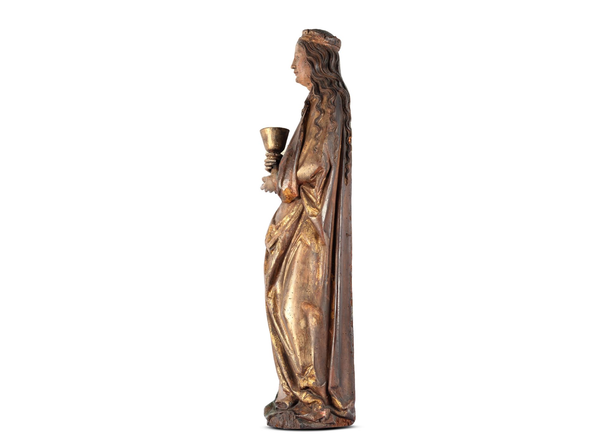 Heilige Barbara, Schwäbisch, Um 1500/20 - Bild 4 aus 5