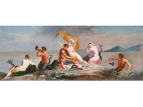 Mythological painting, Triumph of the Galateia, Italy