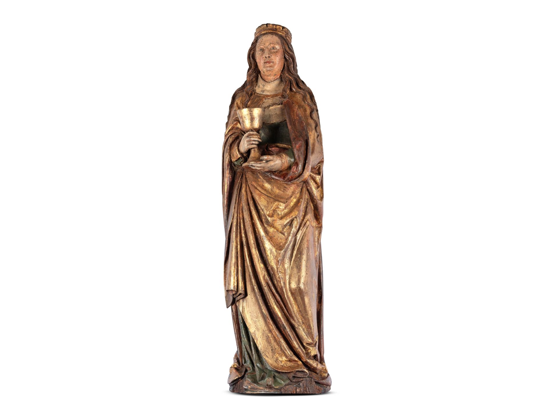Heilige Barbara, Schwäbisch, Um 1500/20 - Bild 2 aus 5