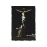 Unknown artist, Italy, 17th century, Crucifixion with Mary Magdalene