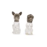 Salt and pepper shakers in the shape of dog heads