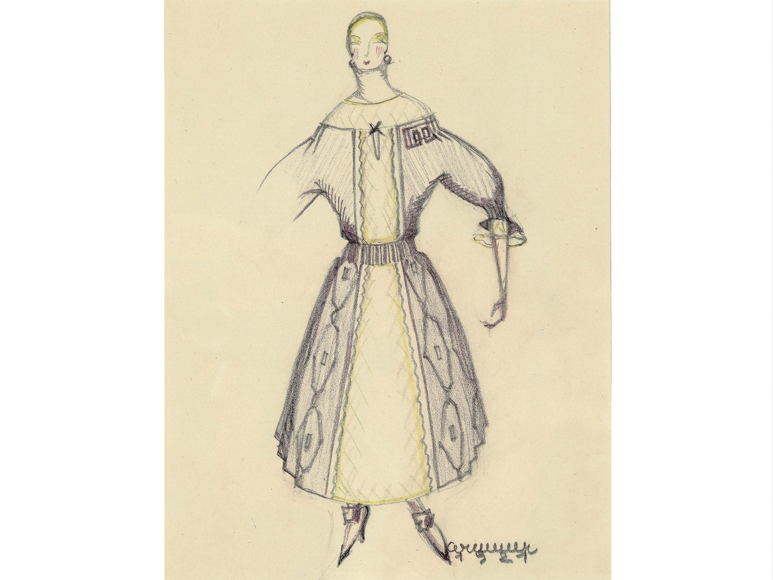 Eduard Josef Wimmer-Wisgrill, Vienna 1882 - 1961 Vienna, Fashion design for the Wiener Werkstätte