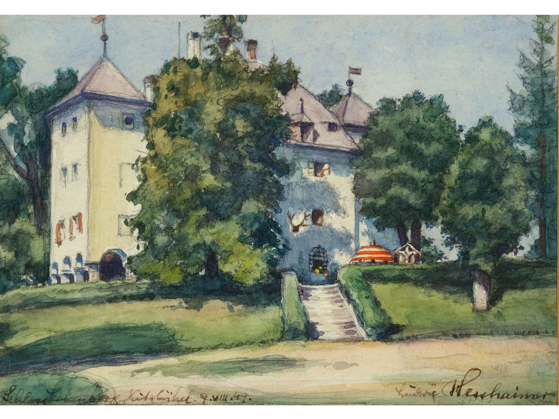 Ludwig Hesshaimer, Kronstadt 1872 - 1956 Rio de Janeiro, Schloss Lebenberg in Kitzbühel