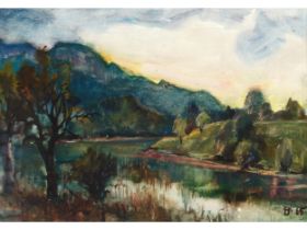 Unknown painter, 20th century, River landscape