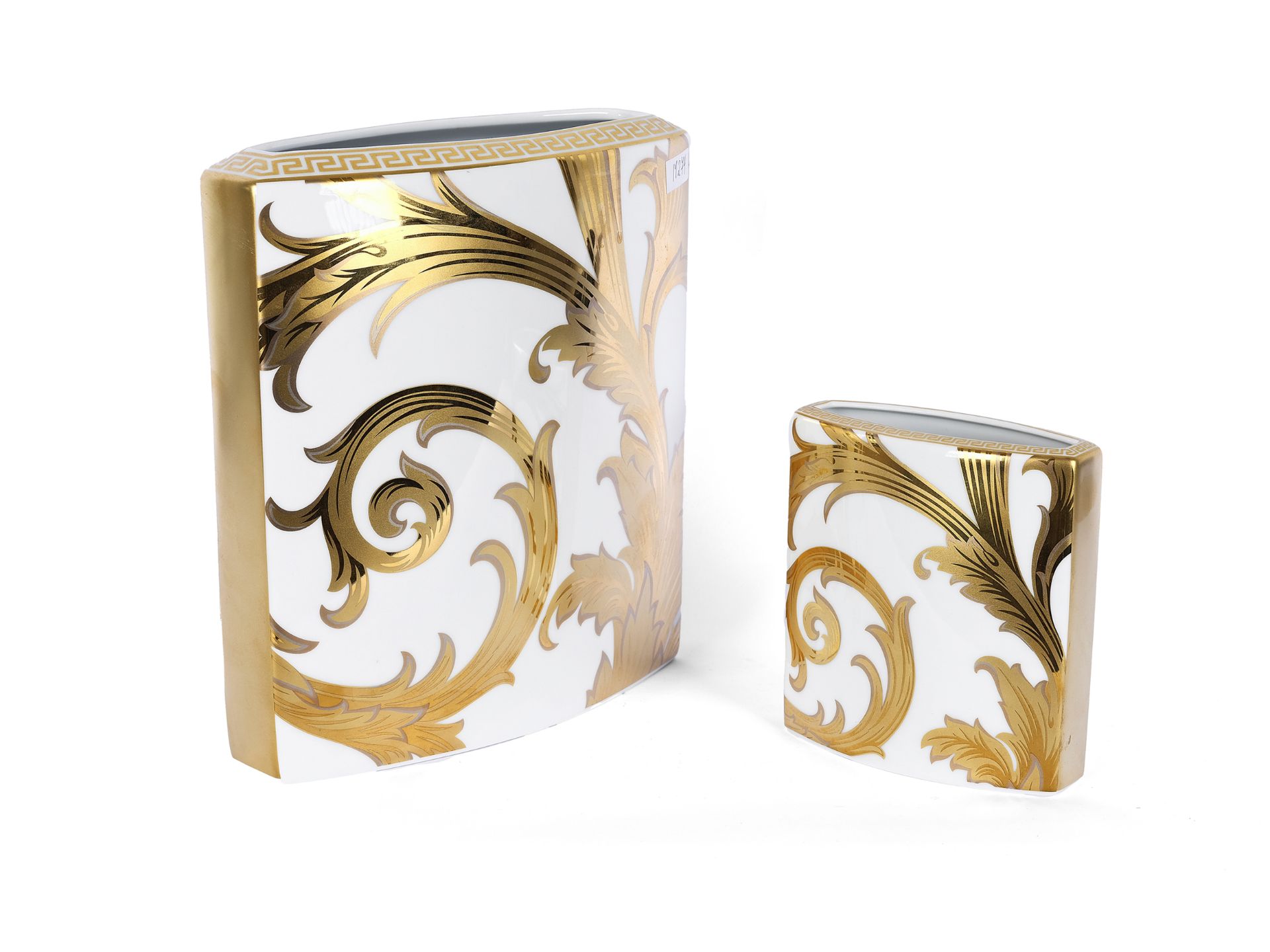 Rosenthal x Versace, "Golden Arabesque", pair of vases - Image 3 of 6