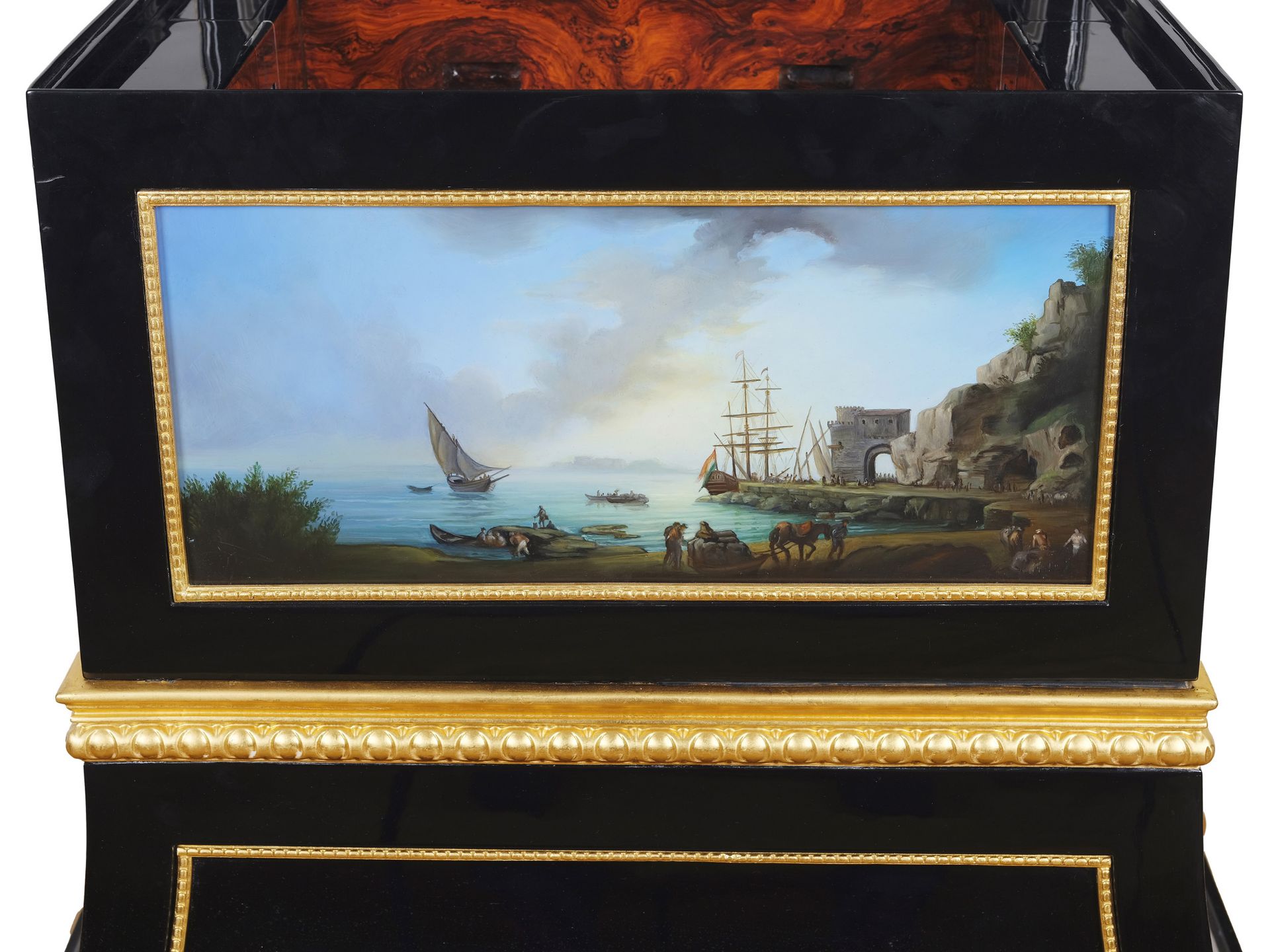 Safe, one-of-a-kind, handcrafted, revolving maritime scenes after Claude J. Vernet - Image 6 of 20