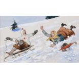 Fritz Schönpflug, Vienna 1873 - 1951 Vienna, attributed, Winter fun