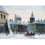 Jan Rawicz, Poland, 19th century, Warsaw in winter