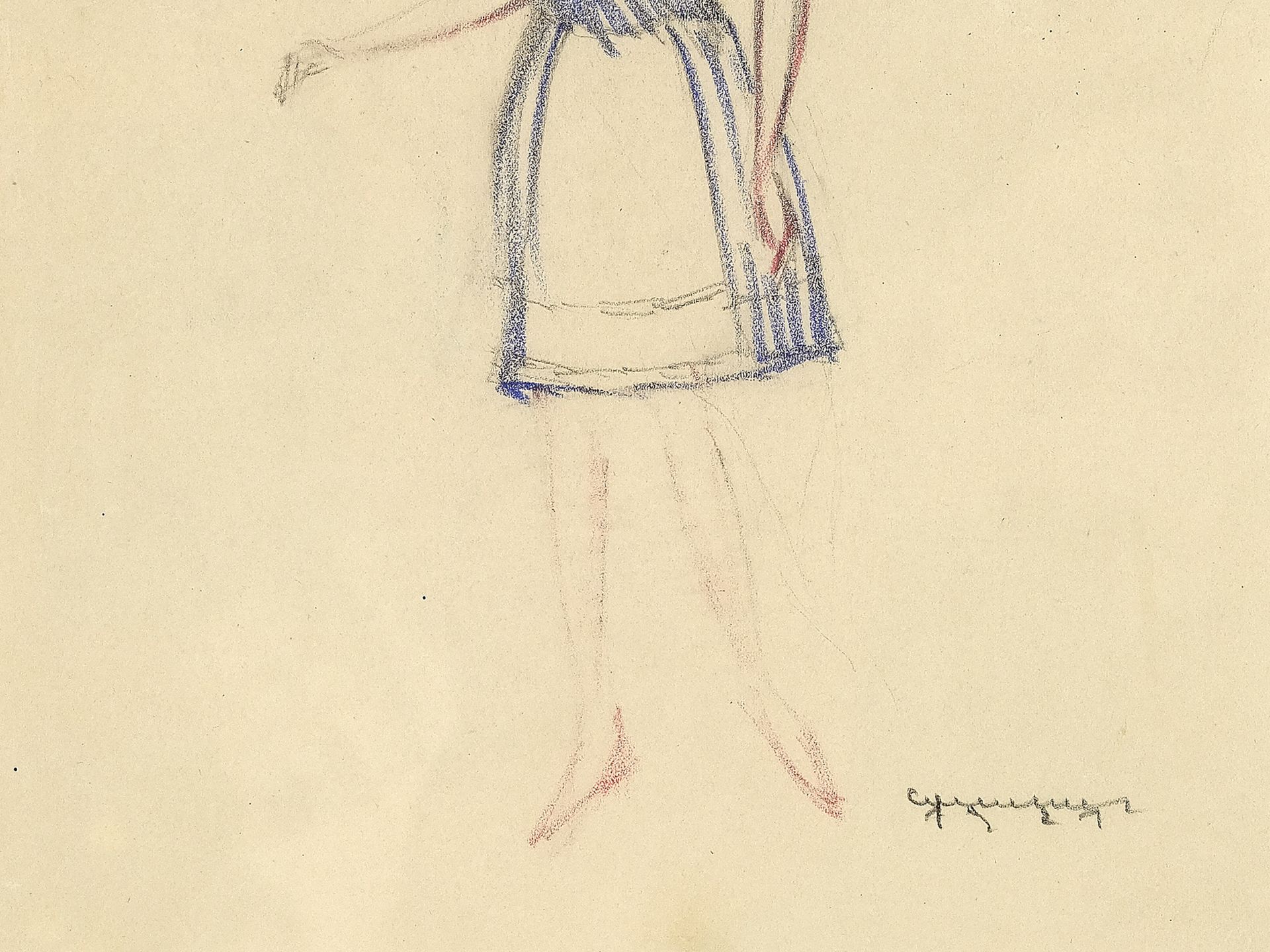 Eduard Josef Wimmer-Wisgrill, Vienna 1882 - 1961 Vienna, Fashion design for the Wiener Werkstätte - Image 3 of 4