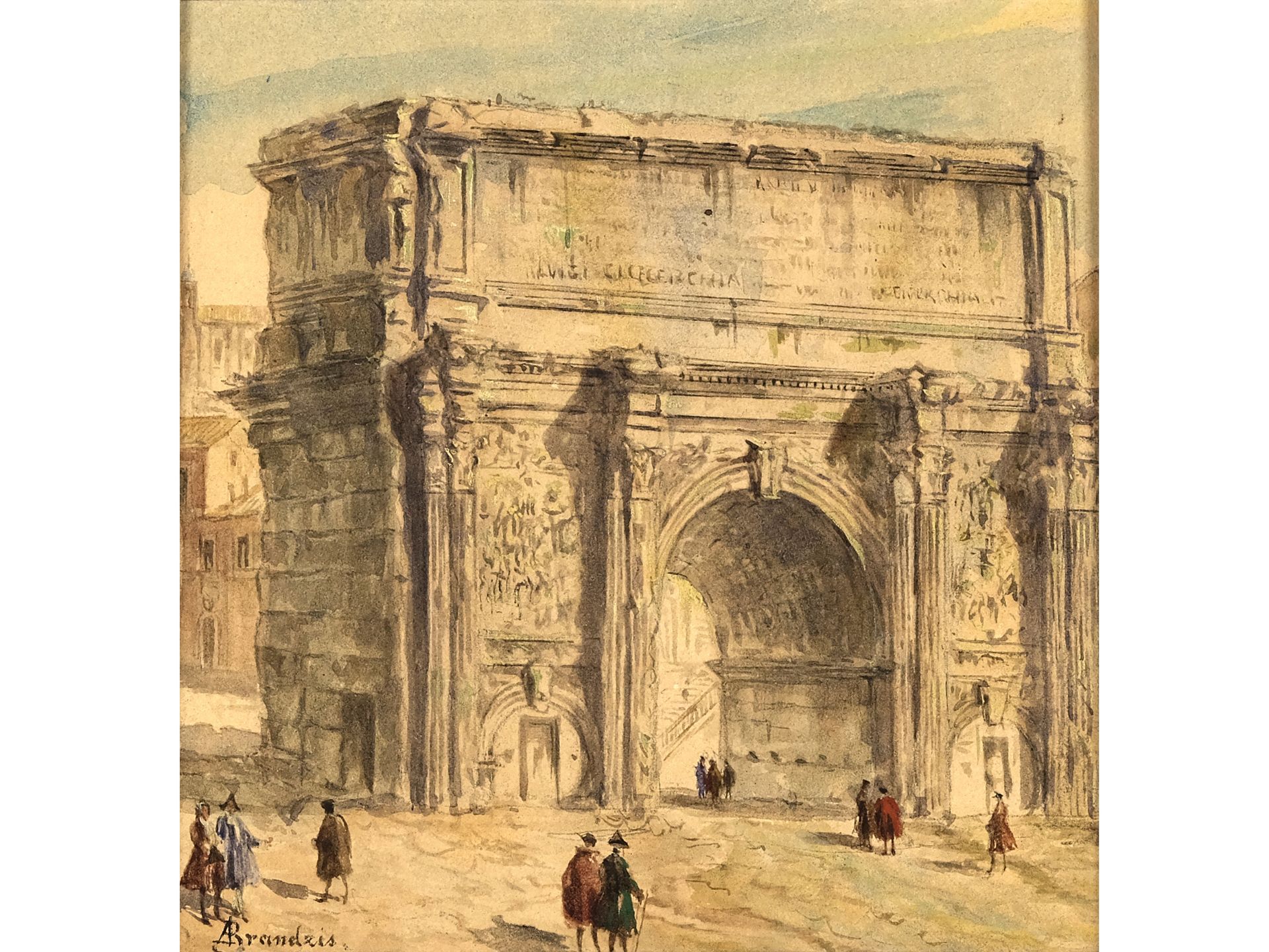 Antonietta Brandeis, Miskowitz 1848 - 1926 Florence, attributed, The Arch of Constantine in Rome