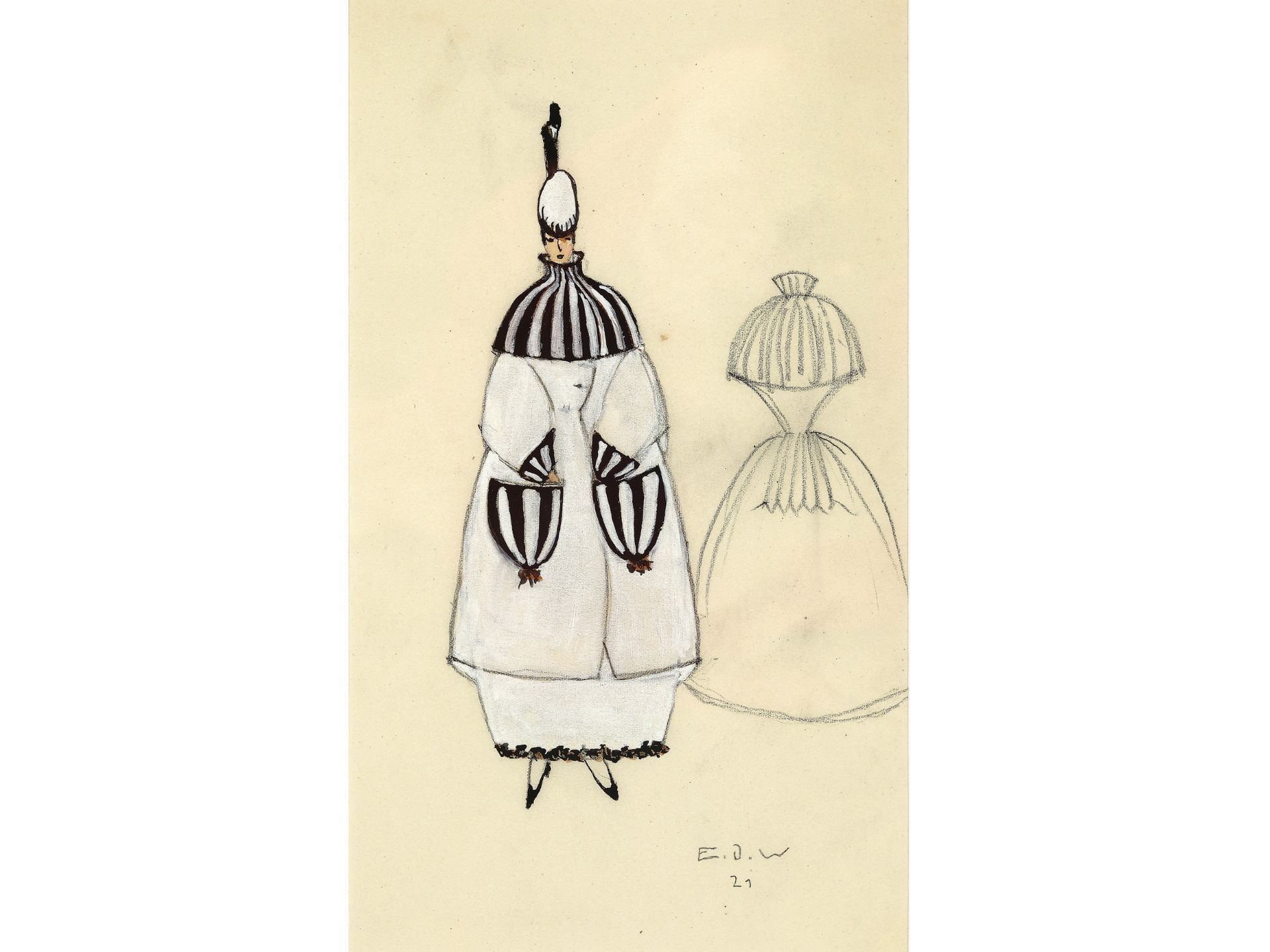 Eduard Josef Wimmer-Wisgrill, Vienna 1882 - 1961 Vienna, Fashion design for the Wiener Werkstätte