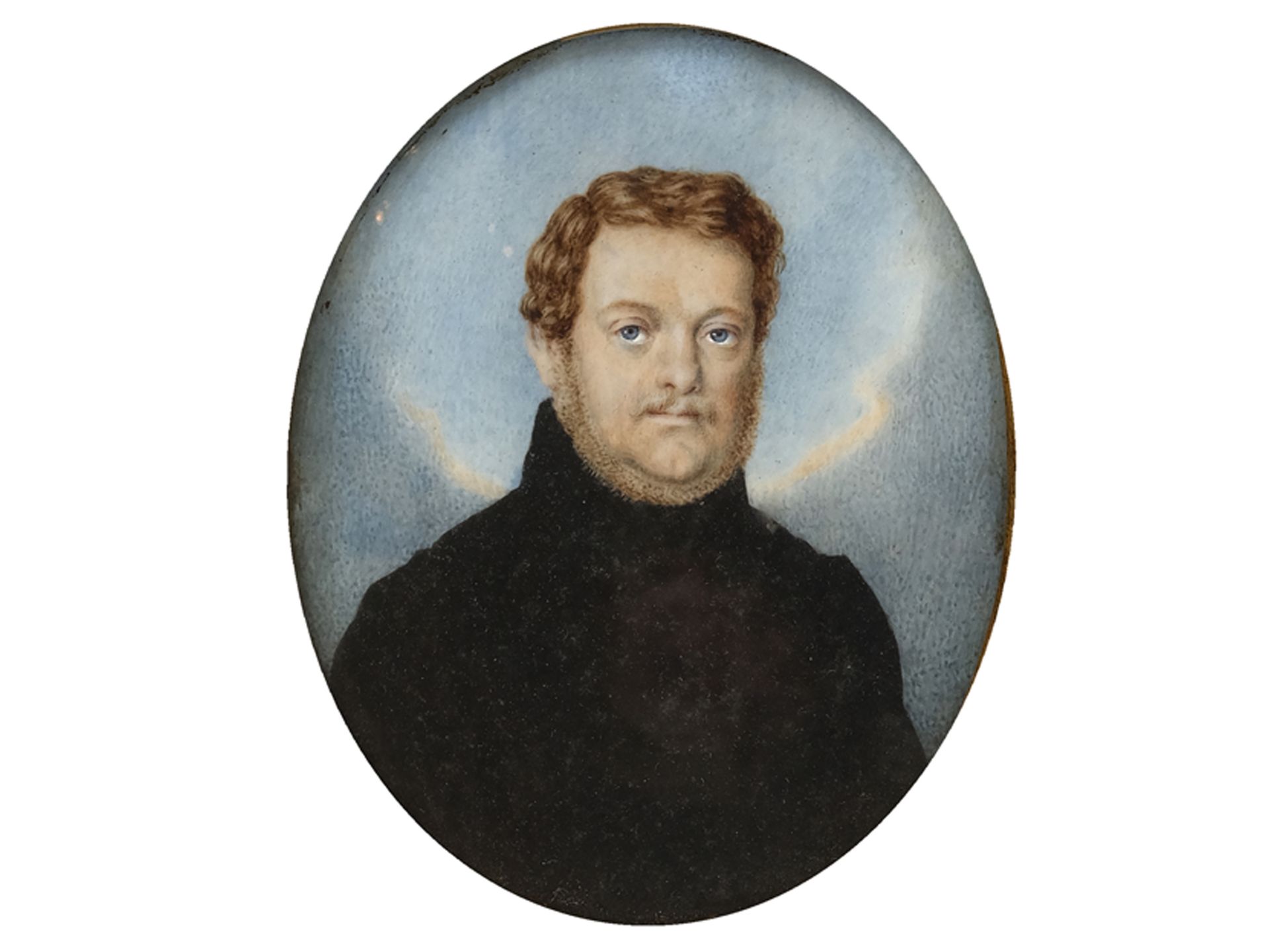 Miniaturportrait, Biedermeier, um 1830/40, Herrenportrait: Johann Neuhold