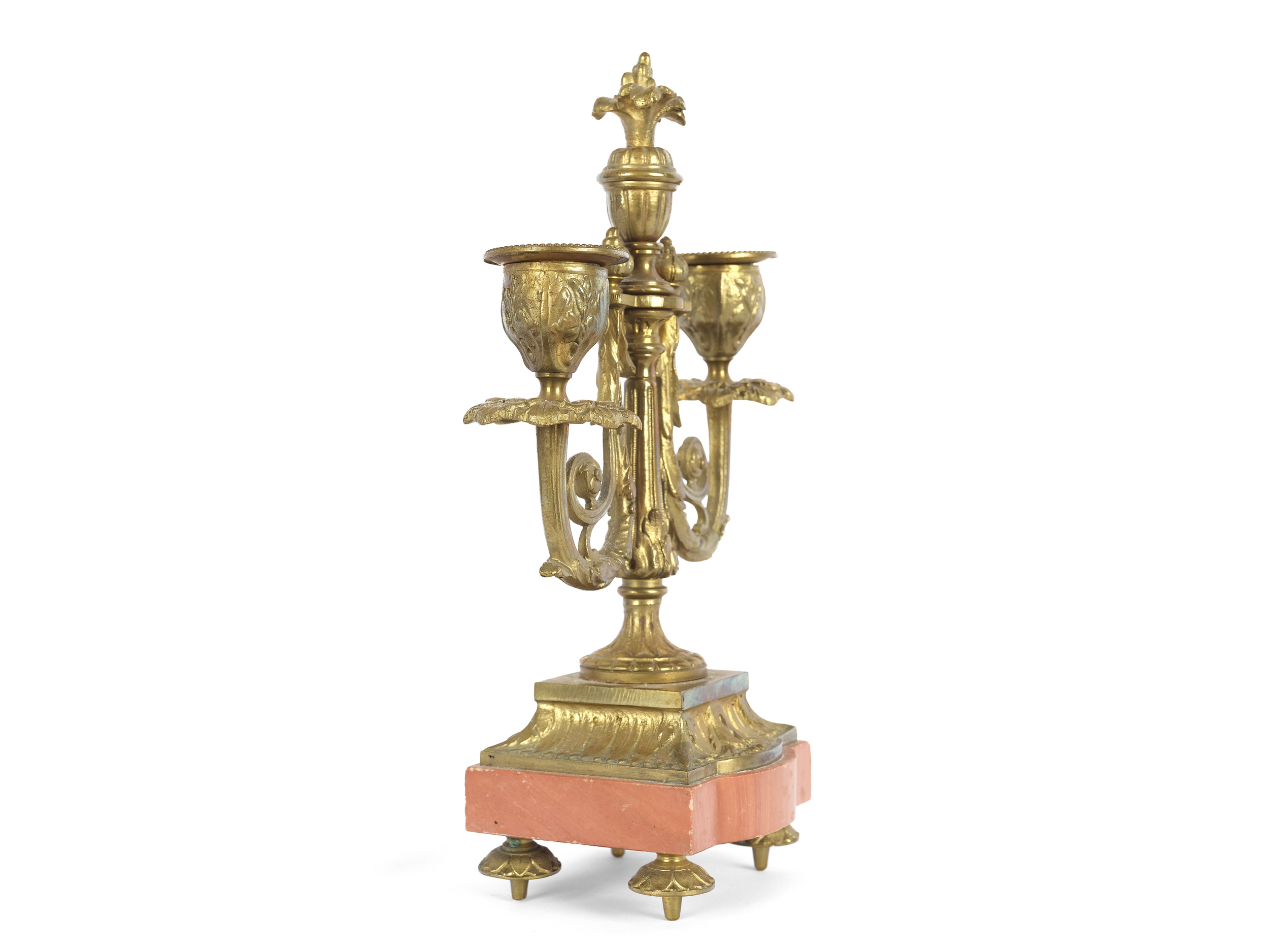 Small chandelier, two-armed, Louis XVI, around 1900  - Image 3 of 3