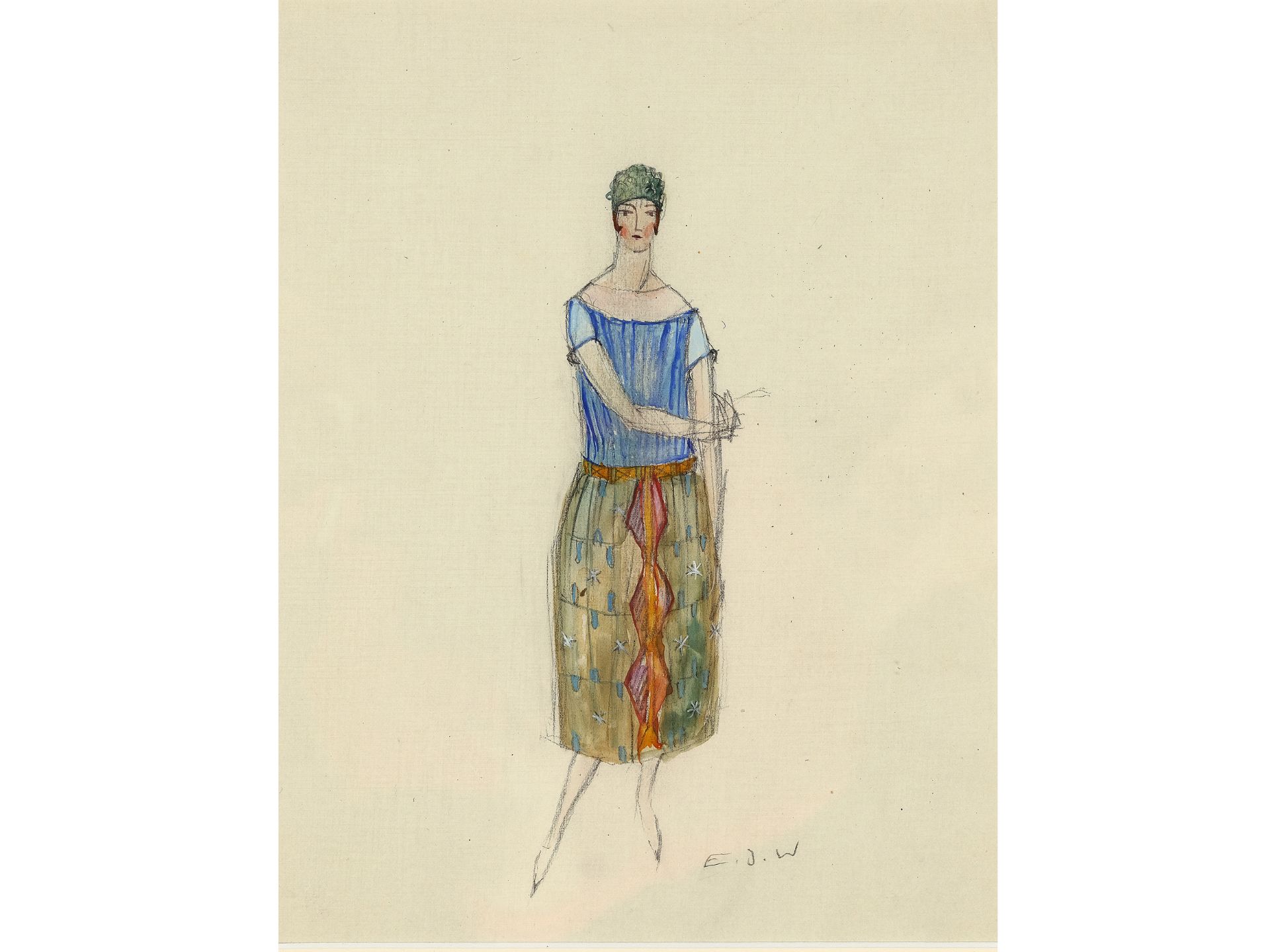 Eduard Josef Wimmer-Wisgrill, Vienna 1882 - 1961 Vienna, Fashion design for the Wiener Werkstätte