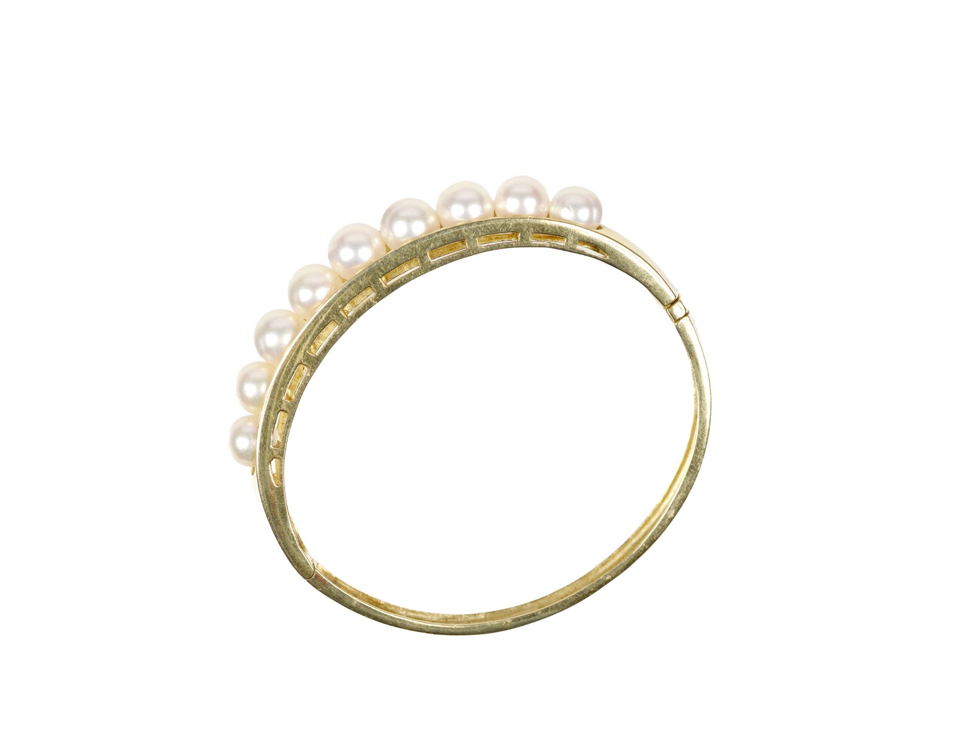 Bangle with 9 pearls - Image 2 of 2