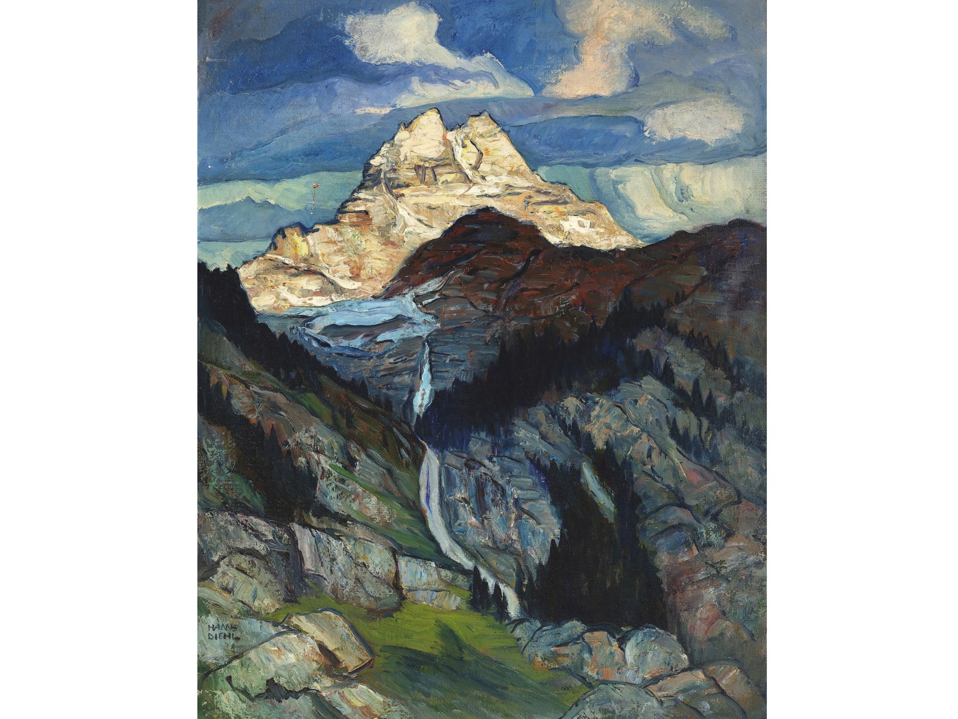 Hanns Diehl, Pirmasens 1877 - 1946 Vienna, Mountain landscape