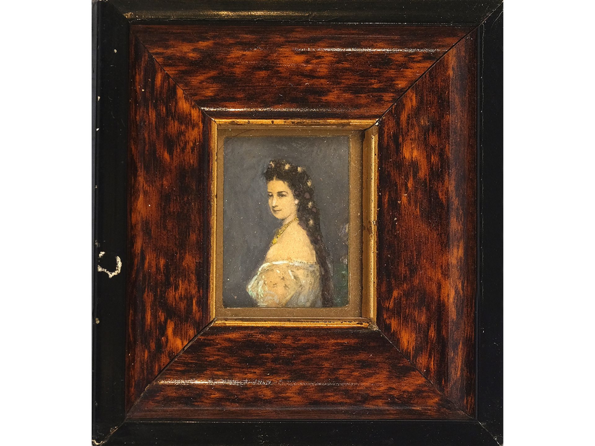 Sisi, Portrait of Empress Elisabeth, Portrait miniature - Image 2 of 3