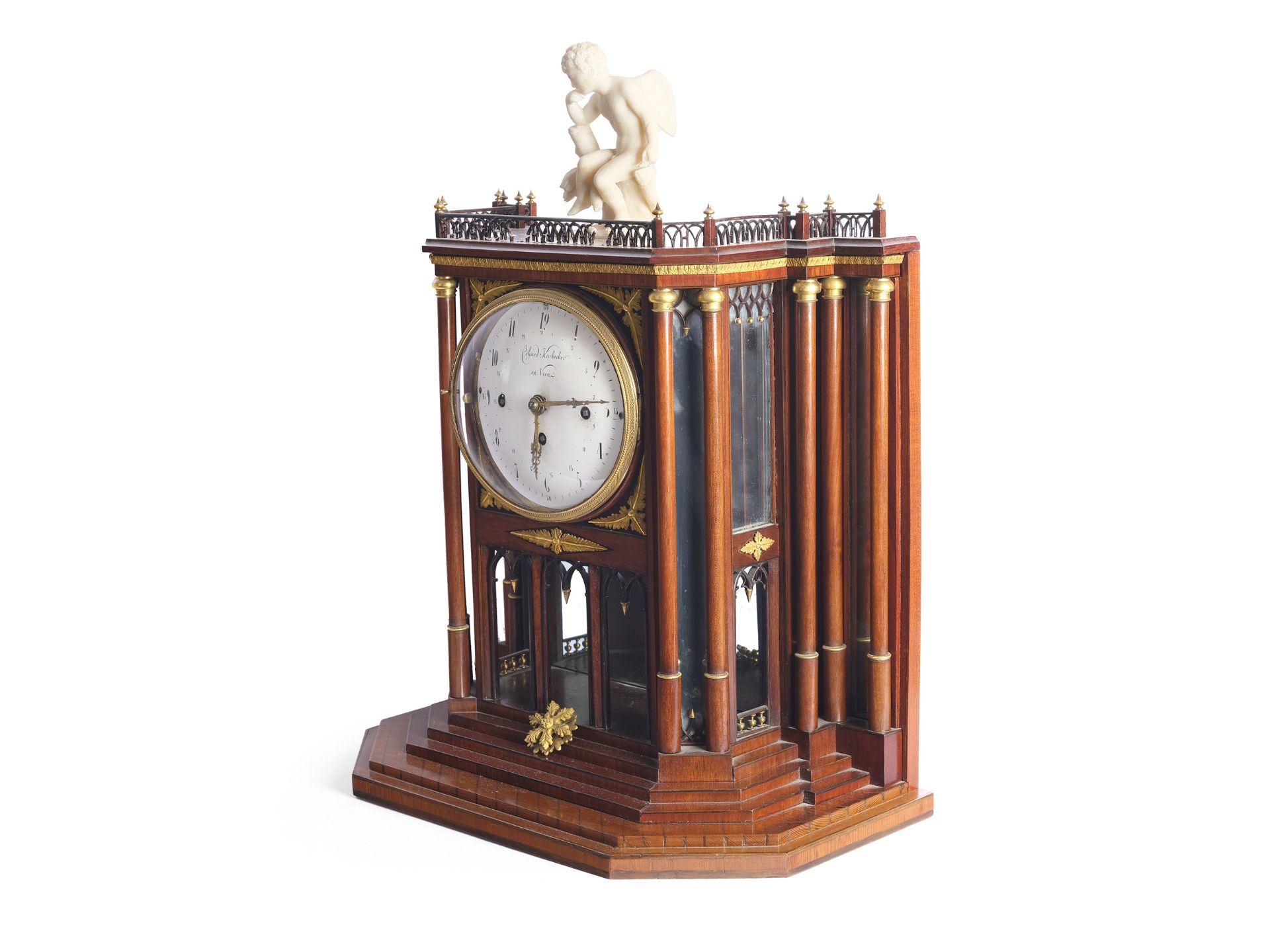 Elegant commode clock, Erhard Karbacher Vienna, around 1800 - Image 2 of 6