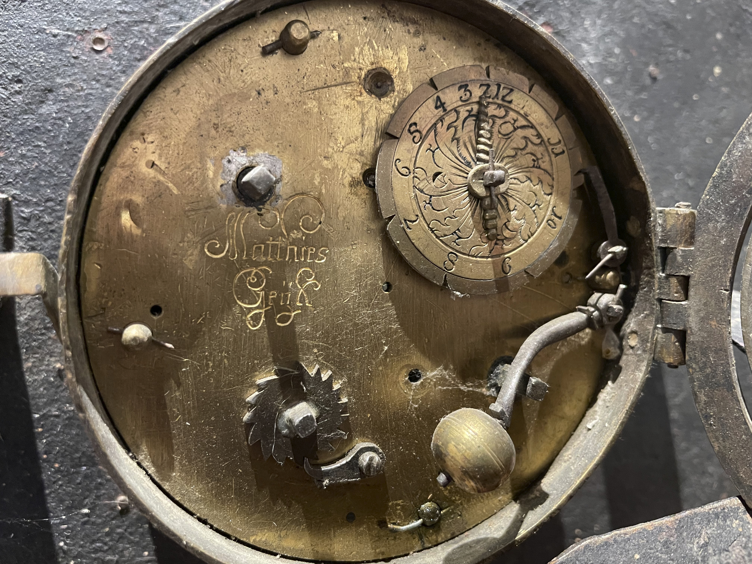 Plate clock, 18th century - Image 4 of 4