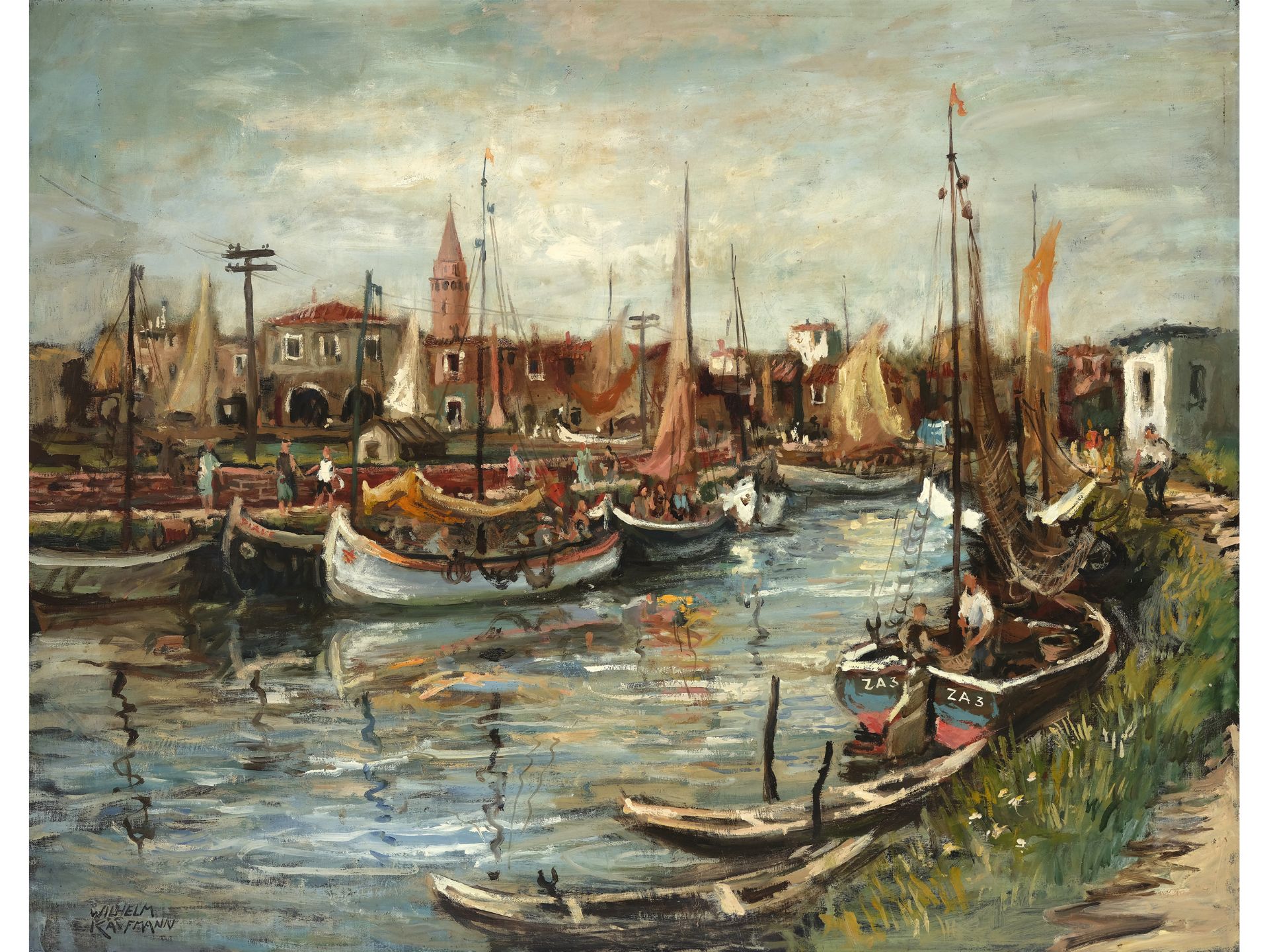 Wilhelm Kaufmann, Wien 1895 - 1975 Wien, Venezianische Fischerboote