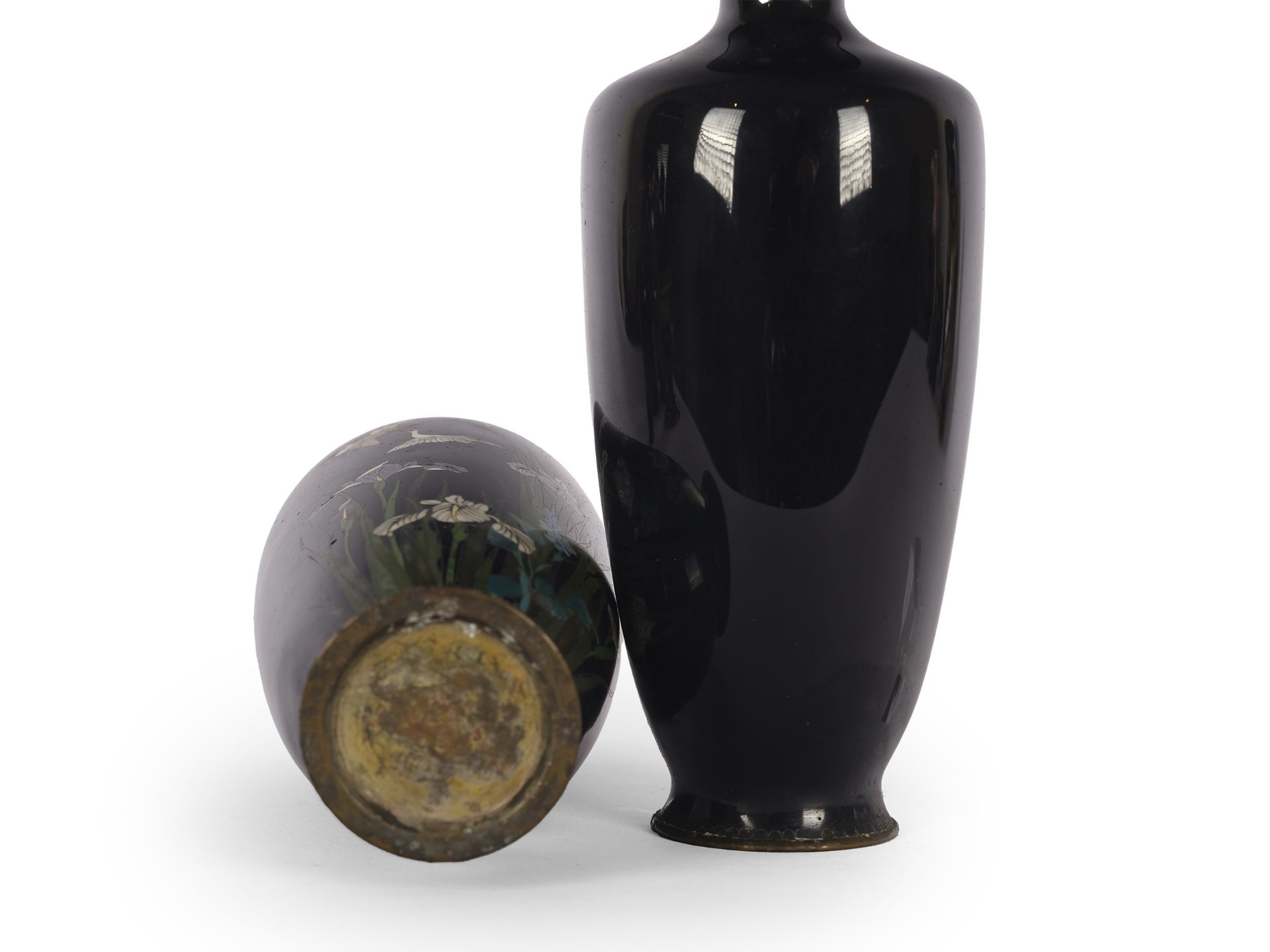 Paar Cloisonné-Vasen - Bild 3 aus 3