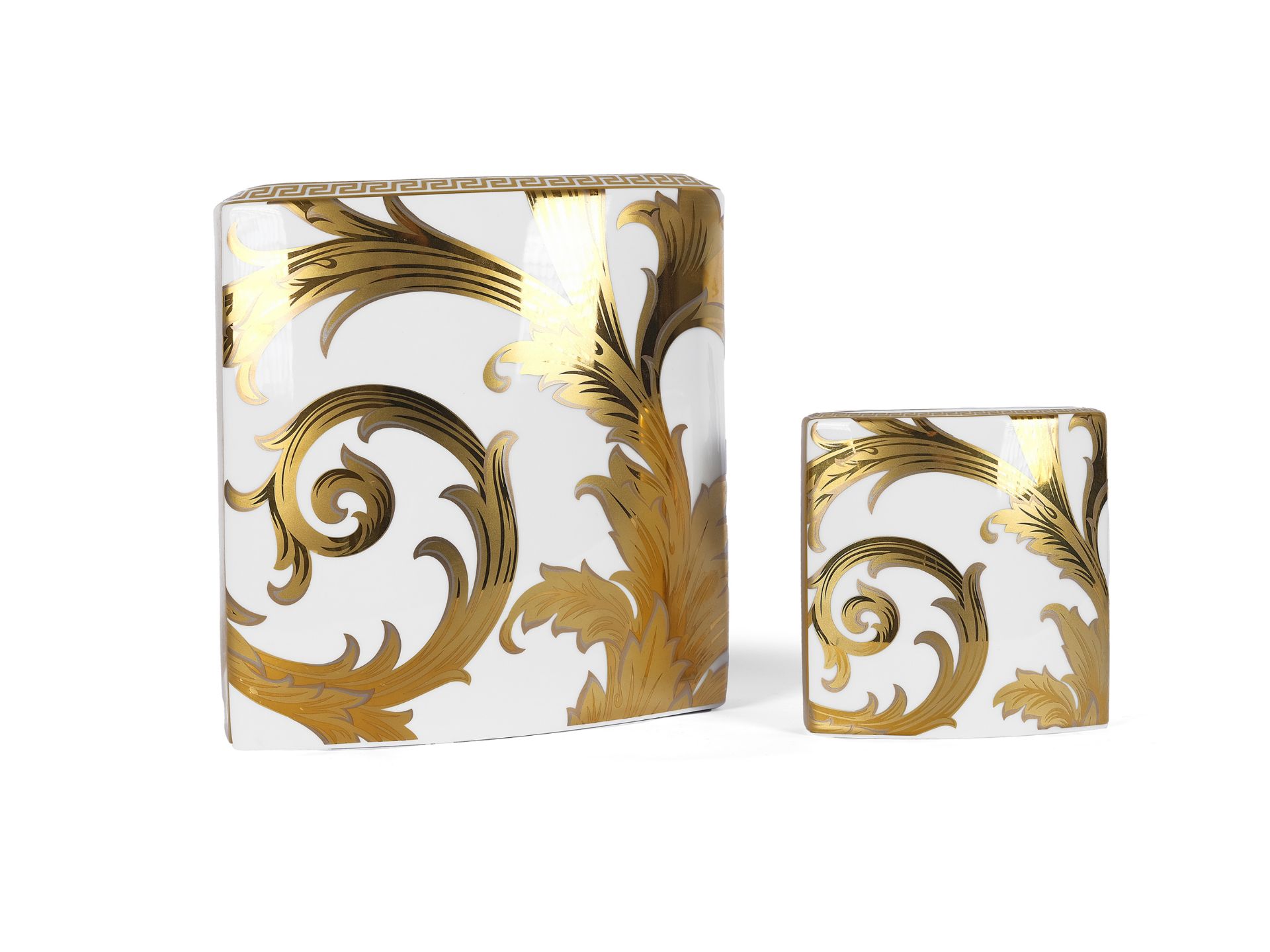 Rosenthal x Versace, "Golden Arabesque", pair of vases - Image 4 of 6