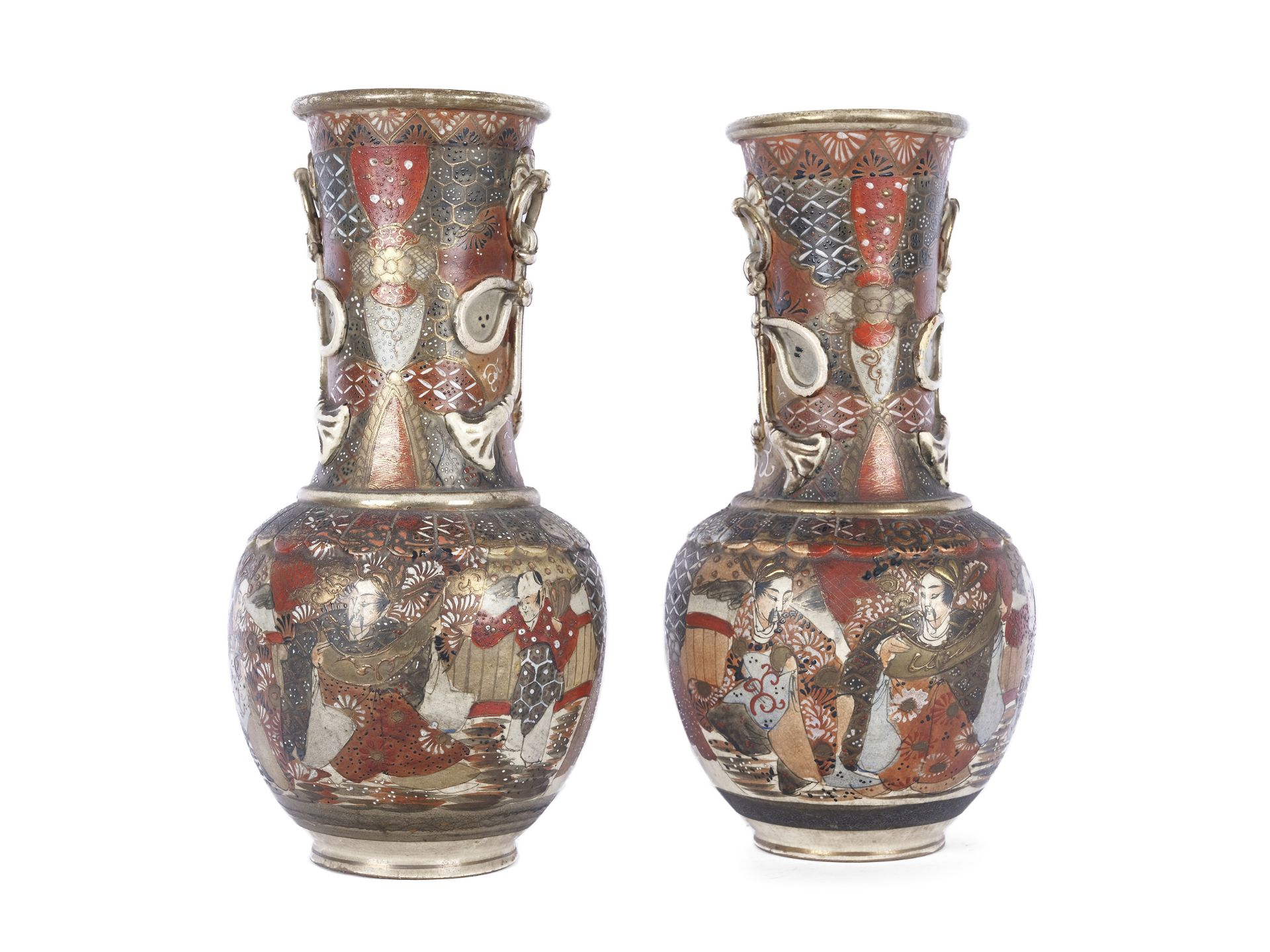Paar Satsuma-Vasen, Japan - Bild 3 aus 5