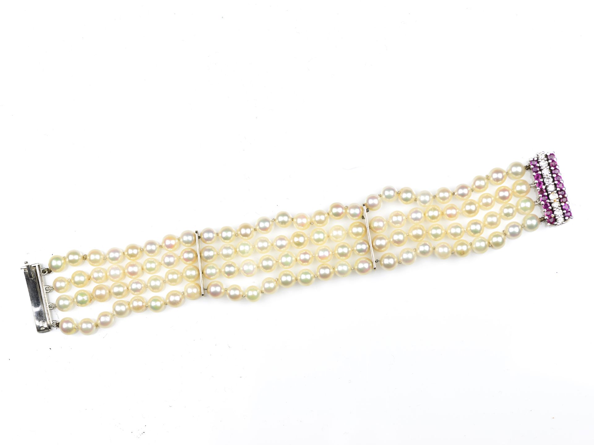 Four-row pearl bracelet - Image 2 of 2
