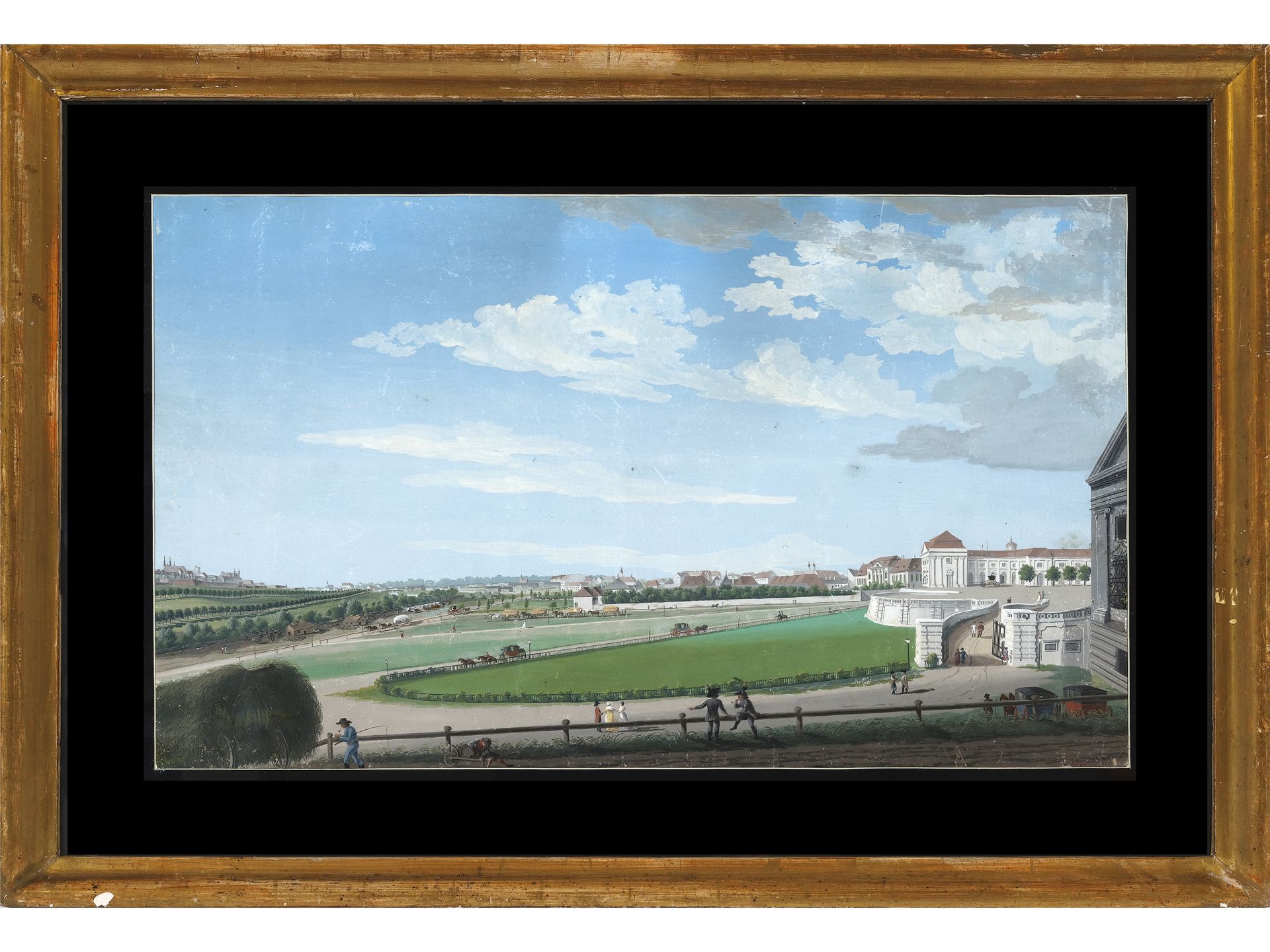 Franz Xaver Embel, Florenz 1770 - 1856 Mödling, Blick vom Glacis in Wien - Bild 2 aus 4