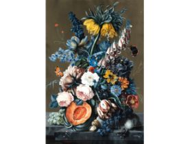 Joseph Sixt, Viennese painter of the 19th century, Large flower piece