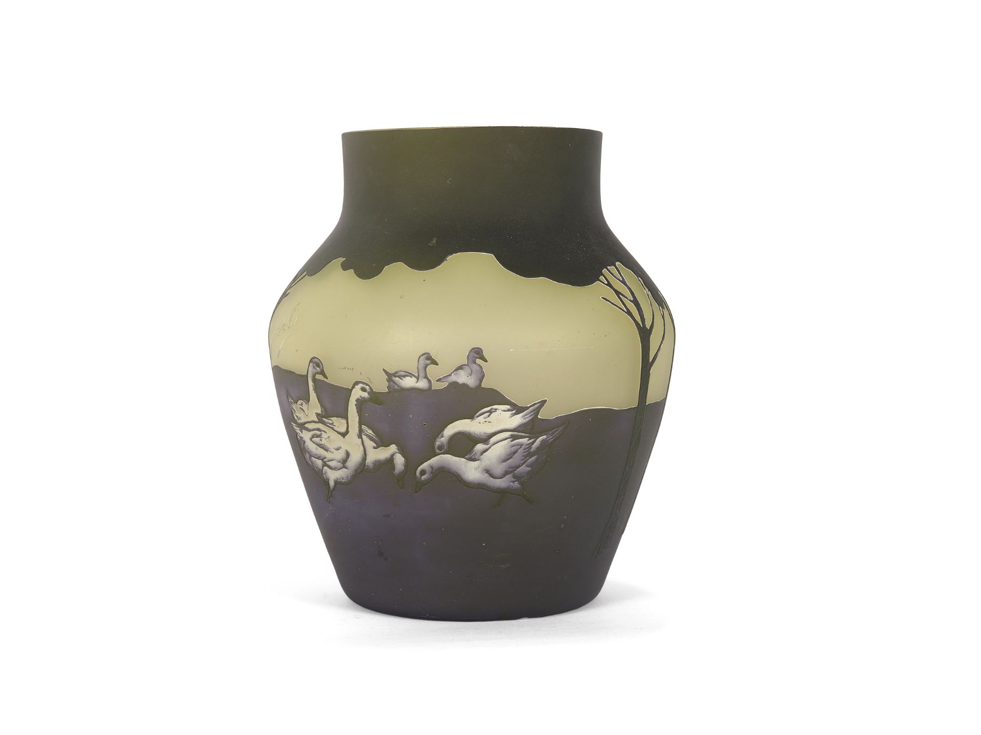 István Sovánka, Liptószentmiklós 1858 - 1944 Sepsibükszád, Vase mit Enten