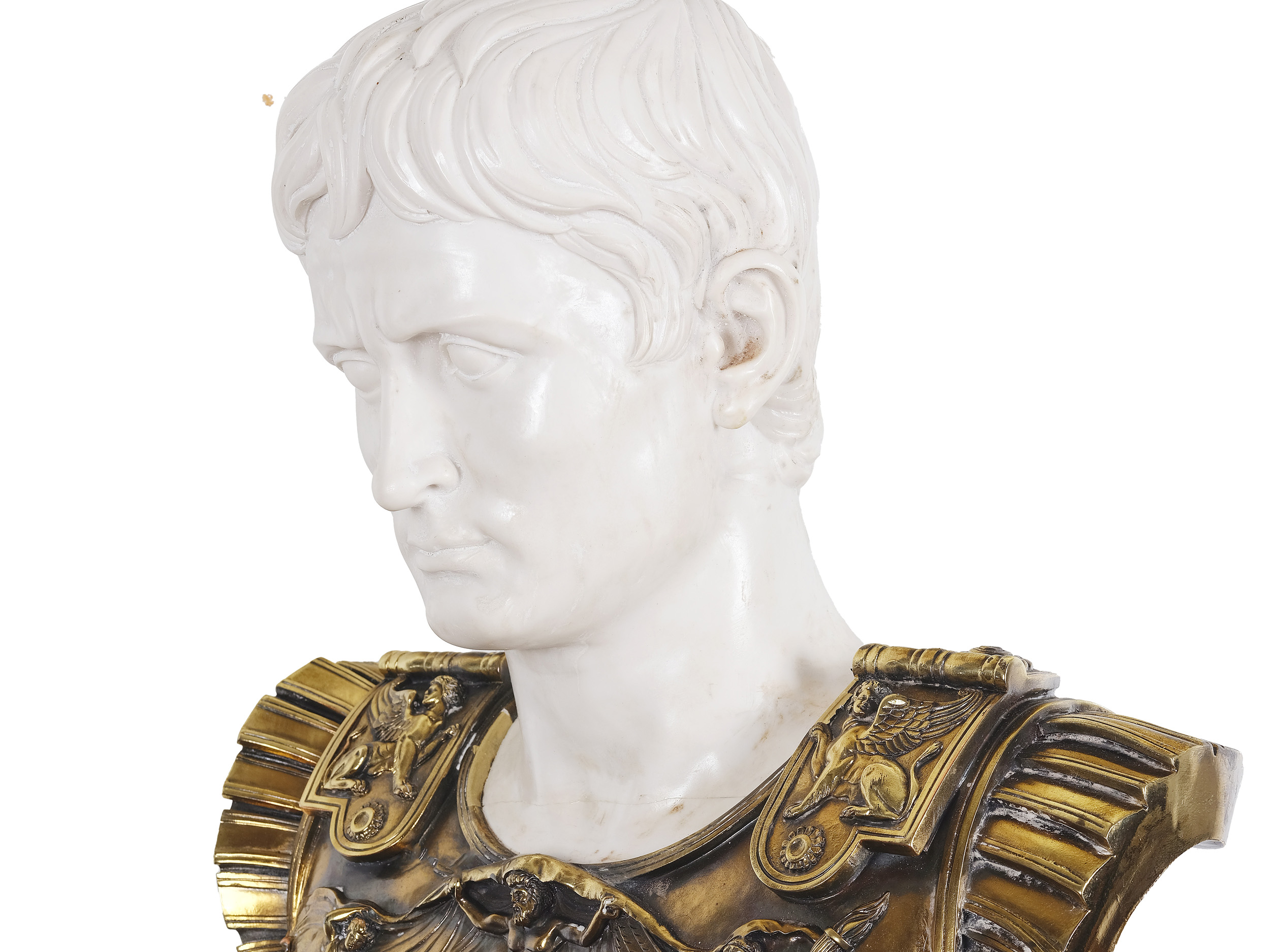Emperor Augustus, bust after antiquity, around 1920/40 - Image 4 of 6