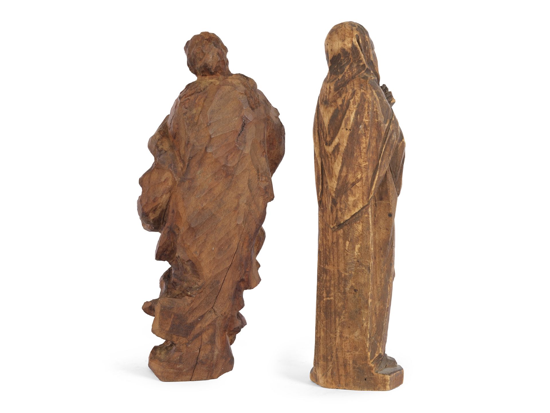 Pair of figures, Mary as Virgin and mourning Mary, 19th century? - Image 5 of 5