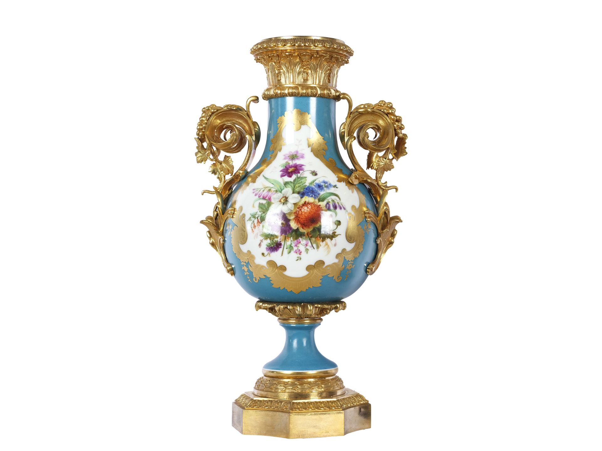 Hochfeine Vase, Sèvres, Paris, Mitte 19. Jahrhundert - Bild 2 aus 3
