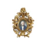 Johann Ernst Heinsius, Ilmenau 1731 - 1794 Erfurt, Portraitminiatur eines englischen Adeligen